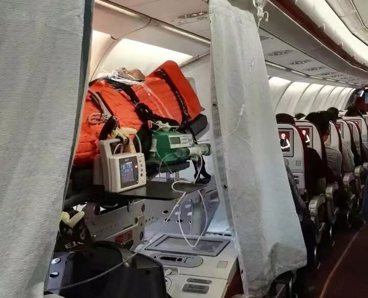 平罗县跨国医疗包机、航空担架